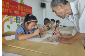 【阳光公益·肥西桃花】“稚手丹青 笔墨飘香”暑期书法培训第五期